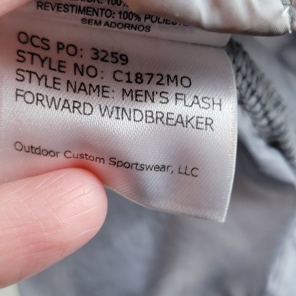 Columbia Jacket Mens Large Grey Flash Forward Windbreaker Packable Central State - Picture 13 of 13